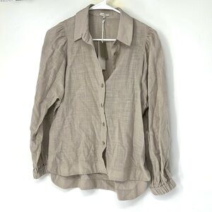Saya NWT knit blouse button down small